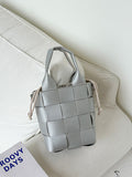 Momentlover Woven Solid Color Handbags Crossbody Bags