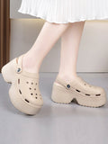 Momentlover Hollow Slippers Platform Shoes Sandals Crocs