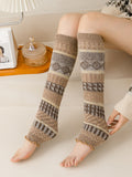 momentlover Casual Keep Warm Contrast Color Leg Warmers Accessories