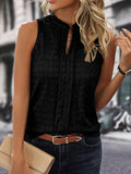 Momentlover Solid Color Sleeveless Loose V-Neck Vest Top