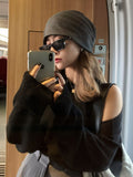 Momentlover Simple Normcore Solid Color Knitted Hat
