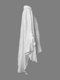 Momentlover Cap Sleeve Loose Asymmetric Solid Color Lapel Collar Blouses&Shirts Tops