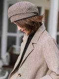 Momentlover Personality Striped&Plaid Beret Hat