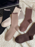 momentlover Casual Vintage Contrast Color Socks Accessories