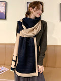 Momentlover Original Warm Letter Print Shawl&Scarf