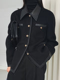 Momentlover Urban Loose Split-Joint Lapel Collar Jackets