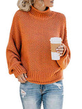 Momentlover Turtleneck Dropped Shoulder Sweater
