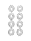 Momentlover Solid Color Hollow Geometric Drop Earrings