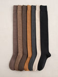 momentlover Casual Skinny Leg Solid Color Stockings Accessories