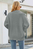 Momentlover Cable-Knit Round Neck Long Sleeve Sweater