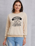 Momentlover Letter Graphic Round Neck Sweatshirt