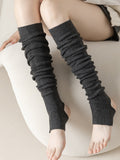 momentlover Wool Solid Color Leg Warmers Accessories
