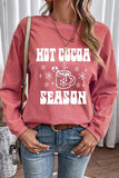 Momentlover HOT COCOA SEASON Round Neck Sweatshirt