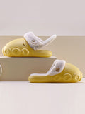 Momentlover Warm Removable Washable Waterproof Thick-Soled Cotton Slippers