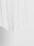 Momentlover Original Sleeveless Irregularity Solid Color High-Neck T-Shirt Top&Pleated Skirt Bottom Two Pieces Set