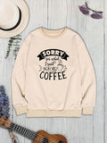 Momentlover Letter Graphic Round Neck Sweatshirt