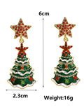Momentlover Christmas Tree Star Earrings Accessories