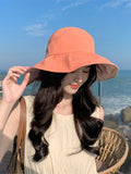 Momentlover Split-Joint Pleated Bowknot Sun Hat Fisherman Hat