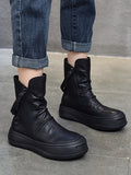 Momentlover Original Irregular Casual Zipper Booties