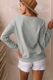 Momentlover Round Neck Dropped Shoulder Sweatshirt