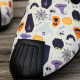themeisles - Halloween Cream White Casual Patchwork Printing Round Comfortable Flats Shoes