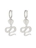 Momentlover Solid Color Snake Shape Geometric Drop Earrings