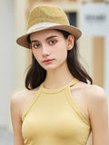 Momentlover Woven Contrast Color Sun-Protection Hats&Caps