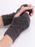 momentlover Simple 9 Colors Jacquard Knitting Gloves