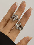 Normcore Hollow Star Shape Rings Accessories