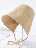 Momentlover Going Out Solid Color Sun Protection Fisherman Hat