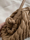 Momentlover Solid Color Pleated Handbags Crossbody Bags Bags