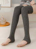 momentlover Casual Keep Warm Solid Color Leg Warmers Accessories