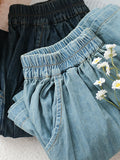Momentlover Artistic Retro Loose Wide Legs Elasticity Jean Pants