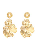 Momentlover Solid Color Flower Shape Drop Earrings