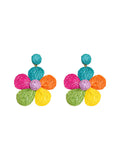 Colorful Flower Shape Drop Earrings