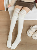 momentlover Casual Solid Color Stockings Accessories