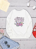 Momentlover THERE IS POWER PRAYER Round Neck Sweatshirt