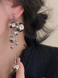 Momentlover Tasseled Geometric Drop Earrings