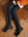 momentlover Casual Skinny Leg Solid Color Stockings Accessories