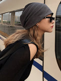 Momentlover Simple Normcore Solid Color Knitted Hat