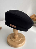 Momentlover Casual Keep Warm Solid Color Beret Hat