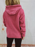 Momentlover Drawstring Long Sleeve  Hooded Sweater