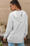 Momentlover Drawstring Drop Shoulder Hoodie with Pockets