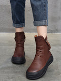 Momentlover Original Irregular Casual Zipper Booties