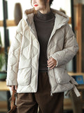 Momentlover Original Solid Hooded Cotton-Padded Coat