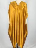 Momentlover Solid Color Short Sleeves Plus Size Deep V-Neck Maxi Dresses
