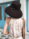 Momentlover Casual Solid Sun-Protection Large Wide Brim Bucket Hat