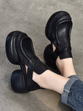 Momentlover Closed-Toe Sandals Platform Shoes