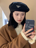 Momentlover 3 Colors Vintage Solid Color Woolen Beret Hat