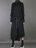 Momentlover Plain Multi-Layer Cropped Skirt